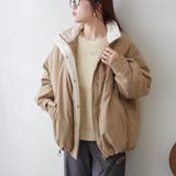 ベージュ | 配色スタンドネック中わたブルゾン | RMAF　NICE CLAUP / OLIVE des OLIVE