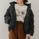 ブラック | 【Web限定】フード中綿ジャケット | NICE CLAUP / OLIVE des OLIVE　OUTLET