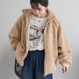 ベージュ | 【NUNIFE×さやべび】ロゴ刺繍ブルゾン | RMAF　NICE CLAUP / OLIVE des OLIVE