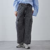 ブラック | デニムワイドカーゴパンツ | RMAF NICE CLAUP / OLIVE des OLIVE