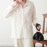 【大人のこなれ感】メッシュレースシャツ | RMAF NICE CLAUP / OLIVE des OLIVE | 詳細画像4