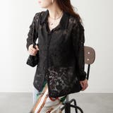 ブラック | 【大人のこなれ感】メッシュレースシャツ | RMAF NICE CLAUP / OLIVE des OLIVE
