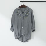 チェック | タケノコタック胸刺繍ブラウス | RMAF NICE CLAUP / OLIVE des OLIVE