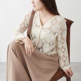 透かし編みカーデ | RMAF NICE CLAUP / OLIVE des OLIVE | 詳細画像2