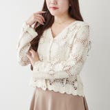 透かし編みカーデ | RMAF NICE CLAUP / OLIVE des OLIVE | 詳細画像4