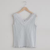 サックス | 前後2WAYテレコレースタンク | RMAF NICE CLAUP / OLIVE des OLIVE