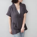 コード刺繍入りゆるテーラージャケット | RMAF NICE CLAUP / OLIVE des OLIVE | 詳細画像6
