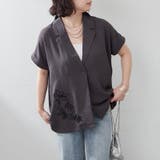 チャコール | コード刺繍入りゆるテーラージャケット | RMAF NICE CLAUP / OLIVE des OLIVE