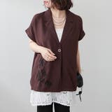 コード刺繍入りゆるテーラージャケット | RMAF NICE CLAUP / OLIVE des OLIVE | 詳細画像15