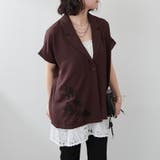 ブラウン | コード刺繍入りゆるテーラージャケット | RMAF NICE CLAUP / OLIVE des OLIVE