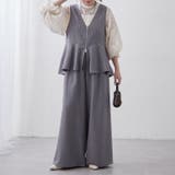 【セットアップ】新色追加!前ジップノースリブラウス+パンツ | RMAF NICE CLAUP / OLIVE des OLIVE | 詳細画像34