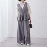 【セットアップ】新色追加!前ジップノースリブラウス+パンツ | RMAF NICE CLAUP / OLIVE des OLIVE | 詳細画像1