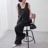 ブラック | 【着回し力抜群】前ZIPノースリブラウス セットアップ | RMAF NICE CLAUP / OLIVE des OLIVE
