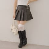 サイドベルト合皮ミニスカート | RMAF　NICE CLAUP / OLIVE des OLIVE | 詳細画像4 