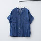 ネイビー | テンセルデニムバックギャザーブラウス | RMAF NICE CLAUP / OLIVE des OLIVE