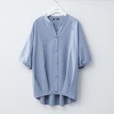 ブルー | ツイストスリーブタケノコタックブラウス | RMAF NICE CLAUP / OLIVE des OLIVE