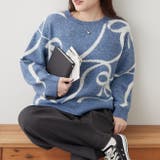 ブルー | ビッグリボン柄プルオーバー | RMAF　NICE CLAUP / OLIVE des OLIVE