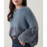 ブルー | シャギー切替プルオーバー | RMAF NICE CLAUP / OLIVE des OLIVE