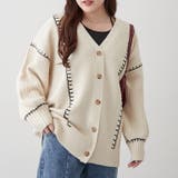 ブランケットステッチVカーディガン | RMAF NICE CLAUP / OLIVE des OLIVE | 詳細画像1