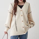 ブランケットステッチVカーディガン | RMAF NICE CLAUP / OLIVE des OLIVE | 詳細画像3