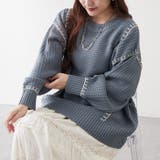 ブランケットステッチクループルオーバー | RMAF NICE CLAUP / OLIVE des OLIVE | 詳細画像3