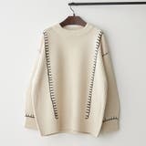 アイボリー | ブランケットステッチクループルオーバー | RMAF NICE CLAUP / OLIVE des OLIVE