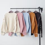 ブランケットステッチケーブルプルオーバー | RMAF NICE CLAUP / OLIVE des OLIVE | 詳細画像1