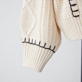 ブランケットステッチケーブルプルオーバー | RMAF NICE CLAUP / OLIVE des OLIVE | 詳細画像6