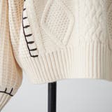 ブランケットステッチケーブルプルオーバー | RMAF NICE CLAUP / OLIVE des OLIVE | 詳細画像7