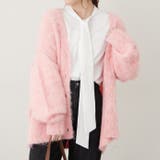 ピンク | 【6色展開】シャギーVカーディガン | RMAF　NICE CLAUP / OLIVE des OLIVE