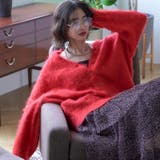 レッド | 【6色展開】シャギーVカーディガン | RMAF　NICE CLAUP / OLIVE des OLIVE