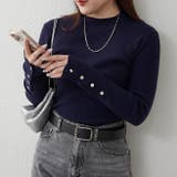 【8色展開】袖ボタンハイネックリブプルオーバー | RMAF NICE CLAUP / OLIVE des OLIVE | 詳細画像1