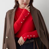 レッド | 【8色展開】袖ボタンハイネックリブプルオーバー | RMAF　NICE CLAUP / OLIVE des OLIVE