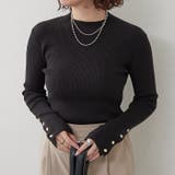 ブラック | 【8色展開】袖ボタンハイネックリブプルオーバー | RMAF NICE CLAUP / OLIVE des OLIVE