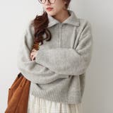 【5色展開】ヤクタッチハーフジップニット | RMAF　NICE CLAUP / OLIVE des OLIVE | 詳細画像21 