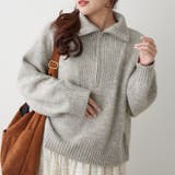 【5色展開】ヤクタッチハーフジップニット | RMAF　NICE CLAUP / OLIVE des OLIVE | 詳細画像20 