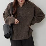 ネップ入りハーフジップニット | RMAF NICE CLAUP / OLIVE des OLIVE | 詳細画像28