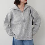 ネップ入りハーフジップニット | RMAF NICE CLAUP / OLIVE des OLIVE | 詳細画像3