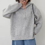 ネップ入りハーフジップニット | RMAF NICE CLAUP / OLIVE des OLIVE | 詳細画像4