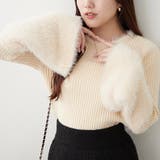 【Web限定】フェザー切替ニット | RMAF　NICE CLAUP / OLIVE des OLIVE | 詳細画像2 