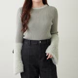 【Web限定】フェザー切替ニット | RMAF　NICE CLAUP / OLIVE des OLIVE | 詳細画像10 