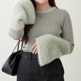 【Web限定】フェザー切替ニット | RMAF　NICE CLAUP / OLIVE des OLIVE | 詳細画像1 