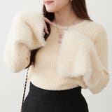 【Web限定】フェザー切替ニット | RMAF　NICE CLAUP / OLIVE des OLIVE | 詳細画像4 