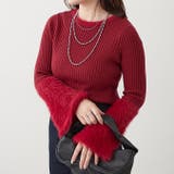 ボルドー | 【Web限定】フェザー切替ニット | RMAF　NICE CLAUP / OLIVE des OLIVE