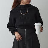 ブラック | PBTボトルネックプルオーバー | NICE CLAUP / OLIVE des OLIVE OUTLET