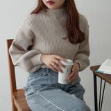グレージュ | PBTボトルネックプルオーバー | NICE CLAUP / OLIVE des OLIVE OUTLET