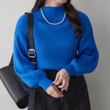 ブルー | 【Web限定】PBTボトルネックプルオーバー | NICE CLAUP / OLIVE des OLIVE OUTLET