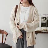 アイボリー | ジャガードニットカーディガン | NICE CLAUP / OLIVE des OLIVE OUTLET