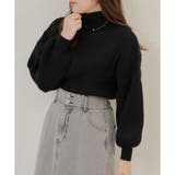 ブラック | PBTパフスリーブニット | NICE CLAUP / OLIVE des OLIVE OUTLET