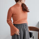 オレンジ | 【Web限定】袖フレアニット | NICE CLAUP / OLIVE des OLIVE OUTLET